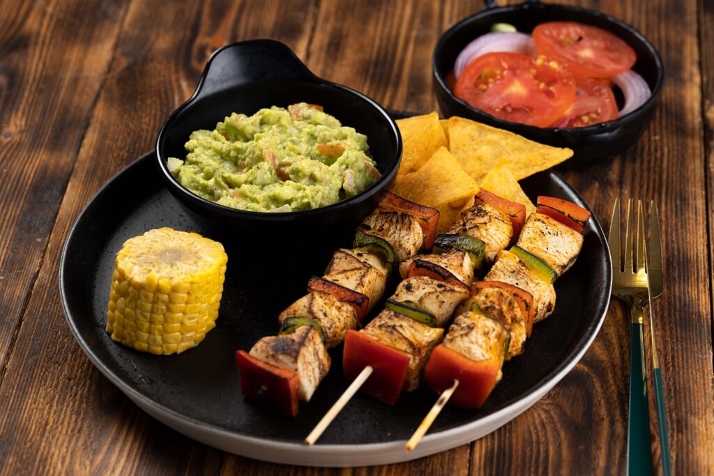 brochettes poulet tex mex